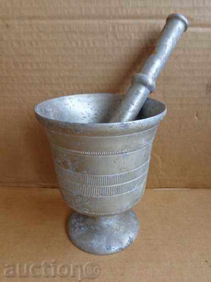 Aluminum mortar with hammer, mortar