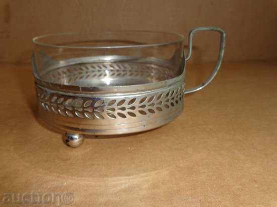 Стара стъклена захарница, бонбониера, съд с цена € 29.23 | 57.17 лв.