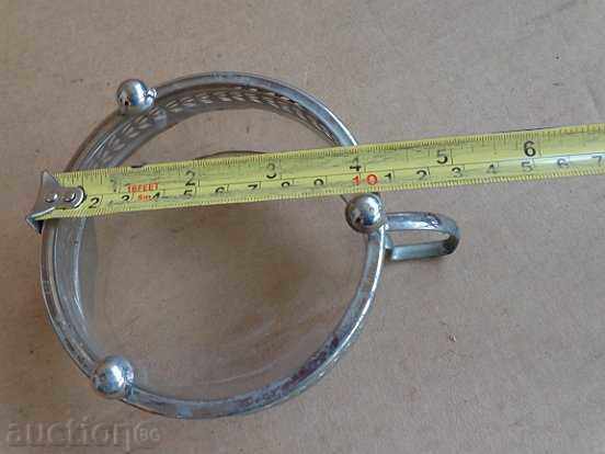 Стара стъклена захарница, бонбониера, съд - 6