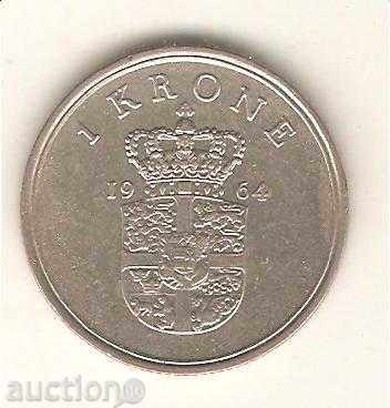 + Danemarca 1 krone 1964
