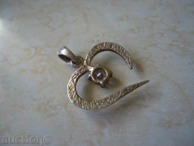 Όμορφες κυρίες ασημένιο κρεμαστό κόσμημα-καρδιά με ζιργκόν με τιμή 15.00 BGN | € 7.67 Όμορφες κυρίες ασημένιο κρεμαστό κόσμημα-καρδιά με ζιργκόν με τιμή 15.00 BGN | € 7.67