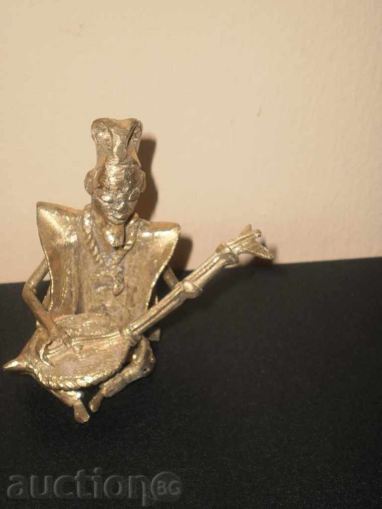 Bronze figure of a musician with a calimba / hobbies / series - 5 Bronze figure of a musician with a calimba / hobbies / series - 5