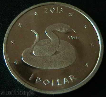 1 dolar 2013 (Poșta Misiunilor Indiene), SUA