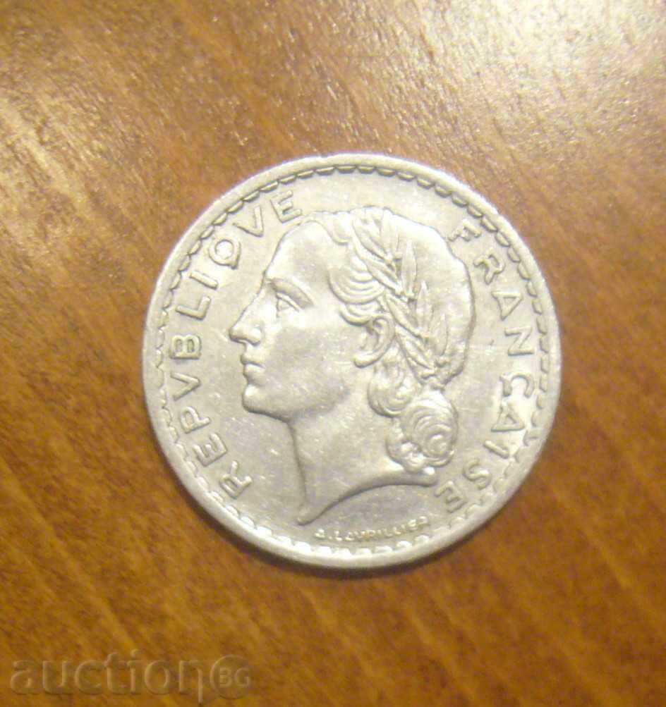 5 francs France 1947 with price 1.79 BGN | € 0.92 5 francs France 1947 with price 1.79 BGN | € 0.92