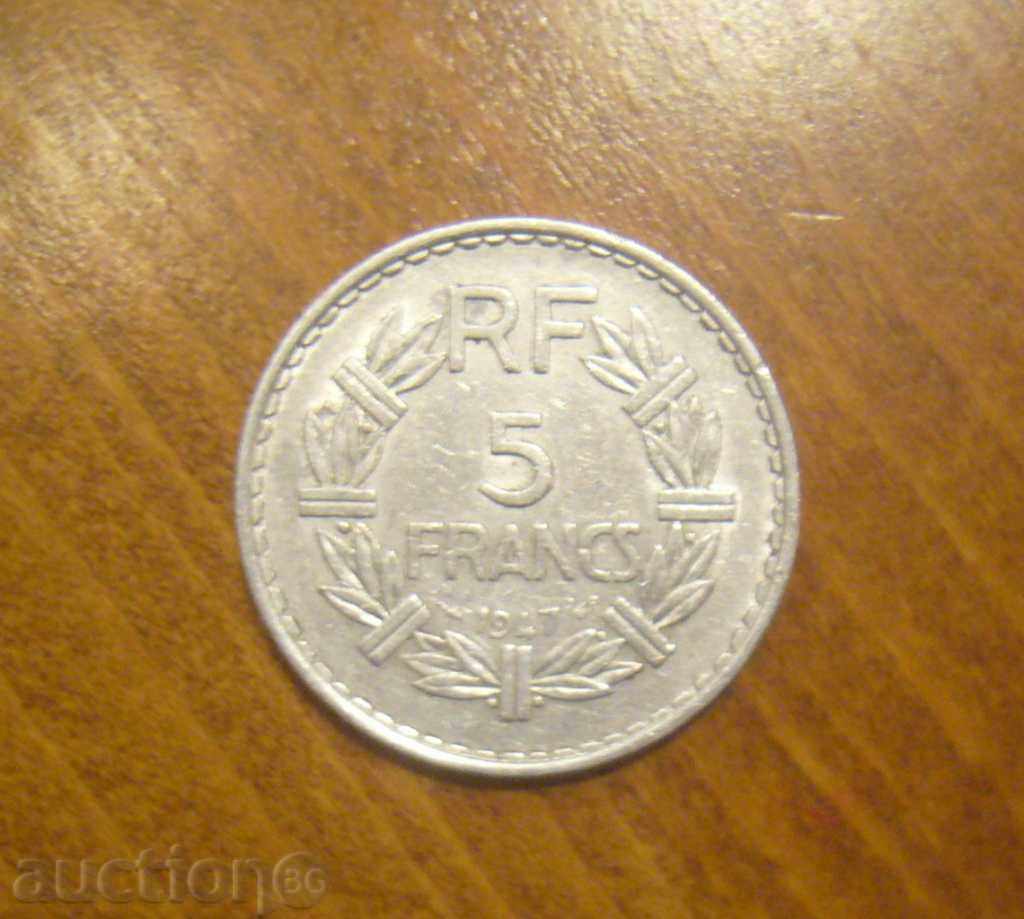 5 φράγκα Γαλλία 1947