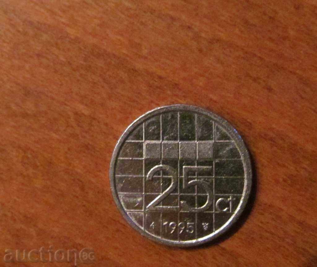 25 cents Netherlands 1995
