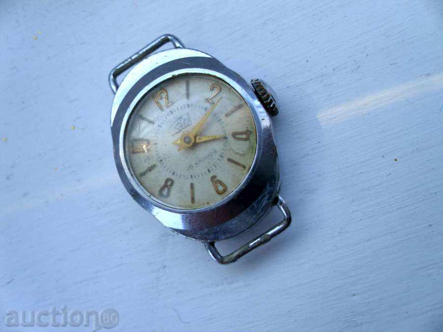 Руски стар дамски механичен часовник ЗАРЯ за колекция - 6