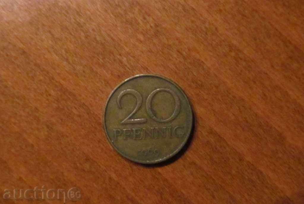 20 pfennig GDR 1969