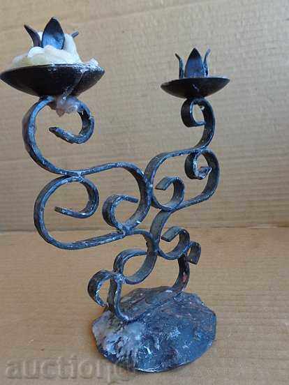 Old forged candlestick, candle with price 39.00 BGN | € 19.94 Old forged candlestick, candle with price 39.00 BGN | € 19.94