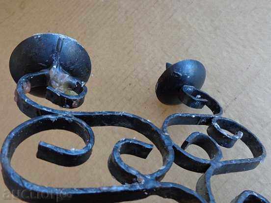 Old forged candlestick, candle - 6 Old forged candlestick, candle - 6