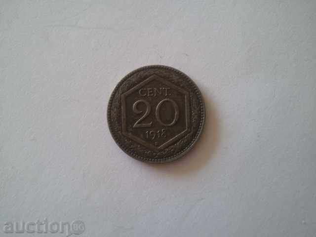 20 cents 1918 Italy CENT Italy 20 Centesimi with price 41.00 BGN | € 20.96 20 cents 1918 Italy CENT Italy 20 Centesimi with price 41.00 BGN | € 20.96