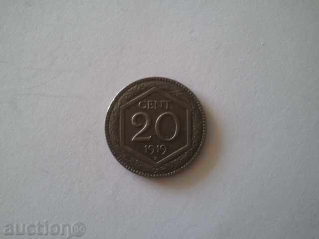 20 cents Italy 1919 Italy 20 Centesimi with price 41.00 BGN | € 20.96 20 cents Italy 1919 Italy 20 Centesimi with price 41.00 BGN | € 20.96