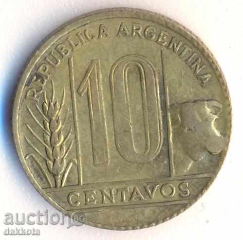 Аржетина 10 сентавос 1949 година
