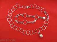 Silver necklace and bracelet