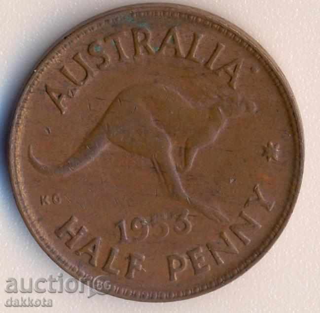 Australia jumătate penny 1953