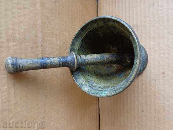 Old bronze mortar with hammer, mortar - 7 Old bronze mortar with hammer, mortar - 7