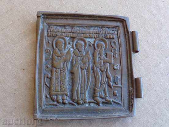 Ușa de bronz diptic, pictograma Rusă - secolul al 19-lea - 6