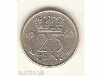 +Холандия  25 цента    1960 г.