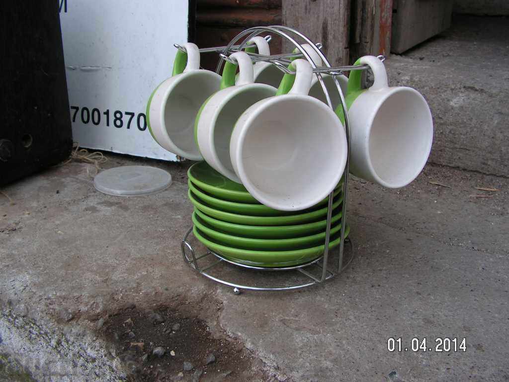 2676. SERVICE FOR COFFEE WITH STONE PORCELAIN with price 20.00 BGN | € 10.23 2676. SERVICE FOR COFFEE WITH STONE PORCELAIN with price 20.00 BGN | € 10.23