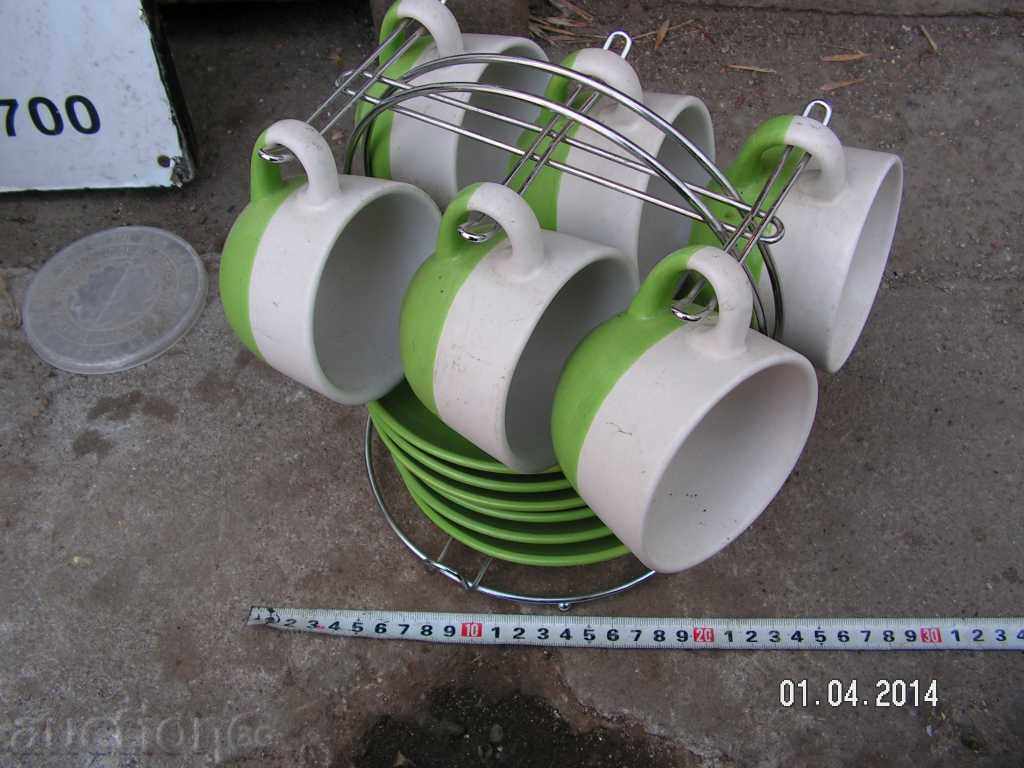 2676. SERVICE FOR COFFEE WITH STONE PORCELAIN - 7 2676. SERVICE FOR COFFEE WITH STONE PORCELAIN - 7