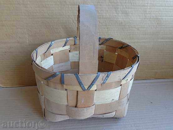 An old wicker basket, a basket An old wicker basket, a basket