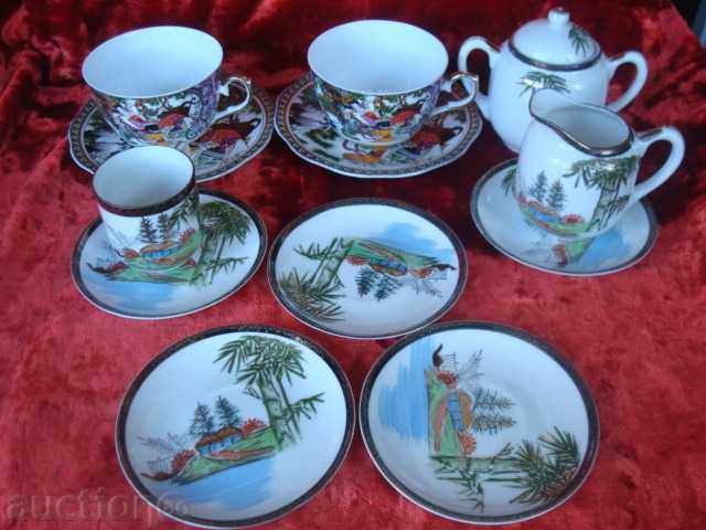 Porcelain service Japan JAPAN of 9 pieces with marking Porcelain service Japan JAPAN of 9 pieces with marking