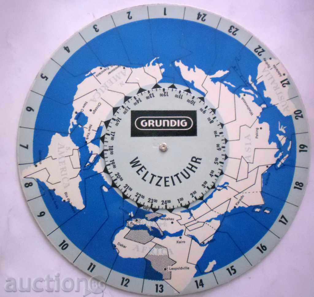 GRUNDIG - световен часовник  -  РЕКЛАМЕН