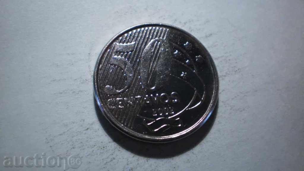 50 Tsentavo 2002 Brazilia cu preț € 0.26 | 0.51 BGN