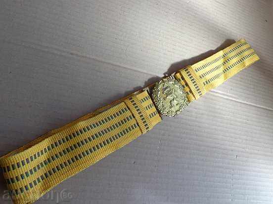 Professional parade belt with a shimmer, buckle, buckle - 6