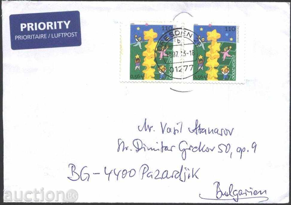 Traveled envelope with Europe SEPT 2000 from Germany
