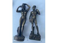 Φιγούρες - μικρό πλαστικό 2 τμχ μπρονζέ