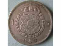 Suedia 1 Krona 1944 G