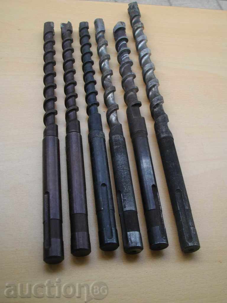 Auction Lot of 6 pcs. concrete two-channel concrete drills new Auction Lot of 6 pcs. concrete two-channel concrete drills new