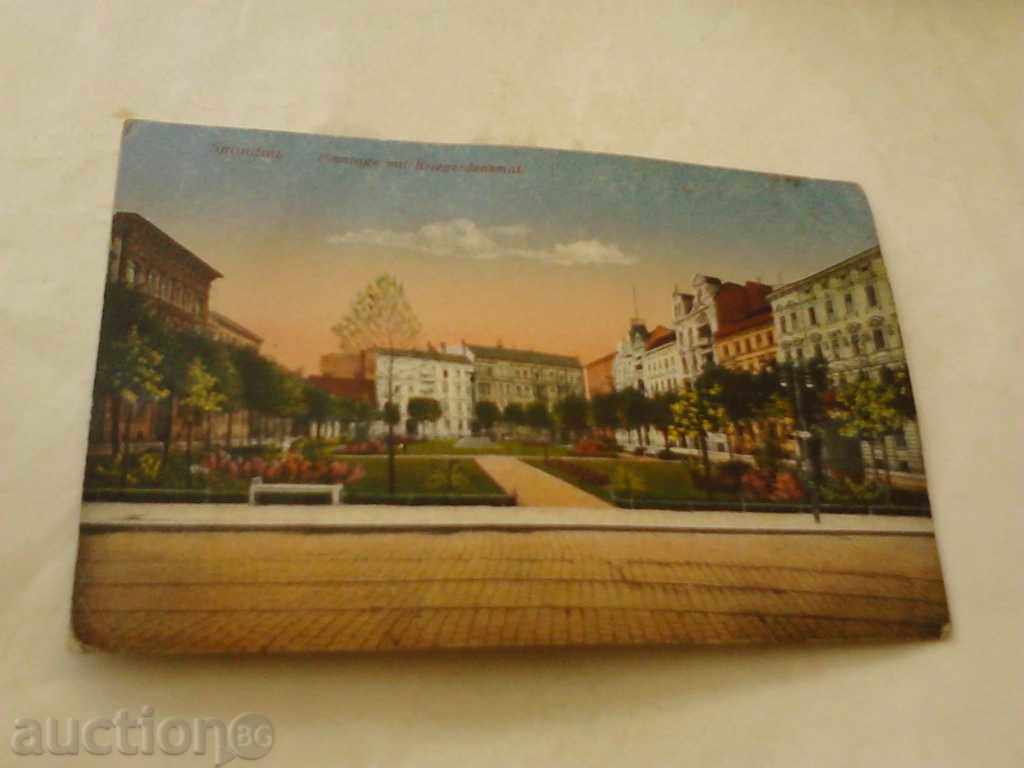 Postcard Spandau Plantage mit Kriegerdenkmal