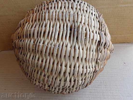 Old knit basket, wooden - 5
