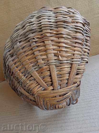 Old knit basket, wooden - 6