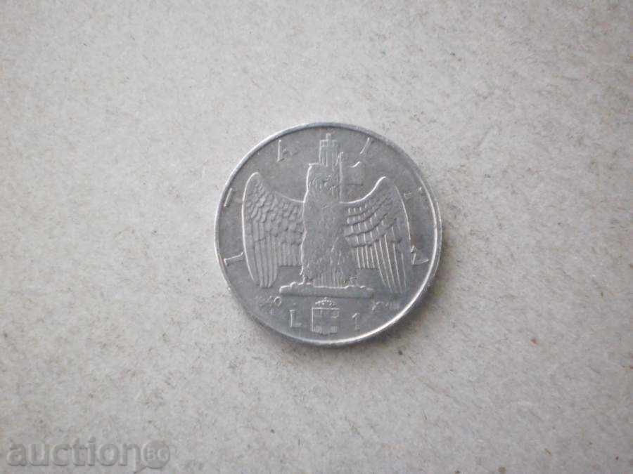 1 лира  Италия 1940