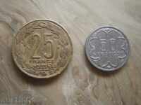 Сет Централни Африкански Щати 25 и 50 франка 1996 г. С-3