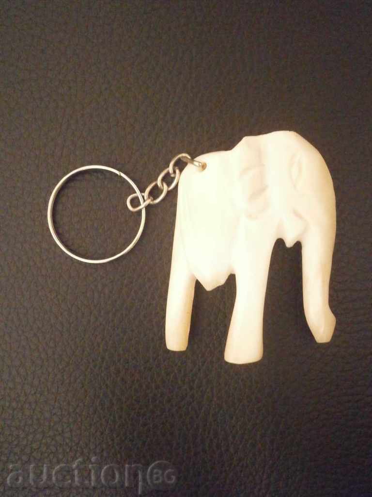 Bone-elephant key ring, exquisite craftsmanship-2