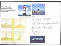 Пътувал  плик  с марки Морски фарове 2004 / 2005 от Германия