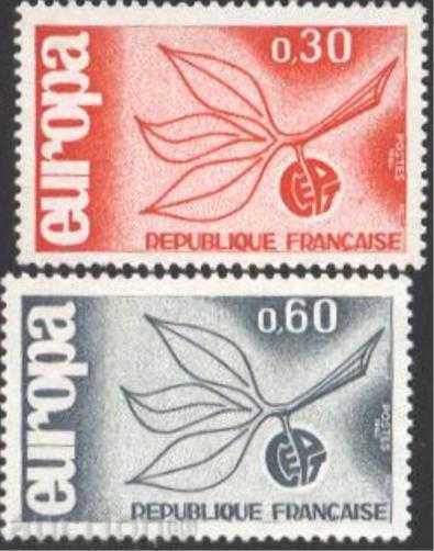 Чисти марки Европа СЕПТ 1965 от Франция