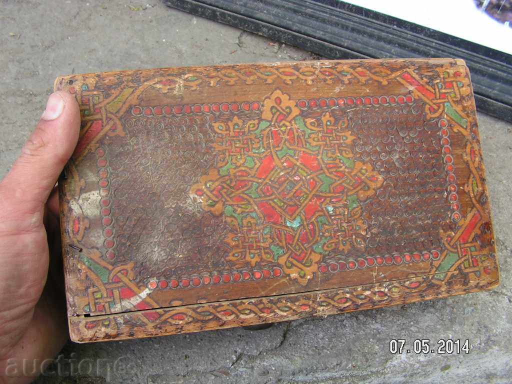 2936. STAR WOOD BOX DRAWN PICROGRAPHED - 5 2936. STAR WOOD BOX DRAWN PICROGRAPHED - 5