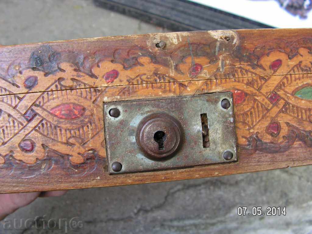 2936. STAR WOOD BOX DRAWN PICROGRAPHED - 6 2936. STAR WOOD BOX DRAWN PICROGRAPHED - 6