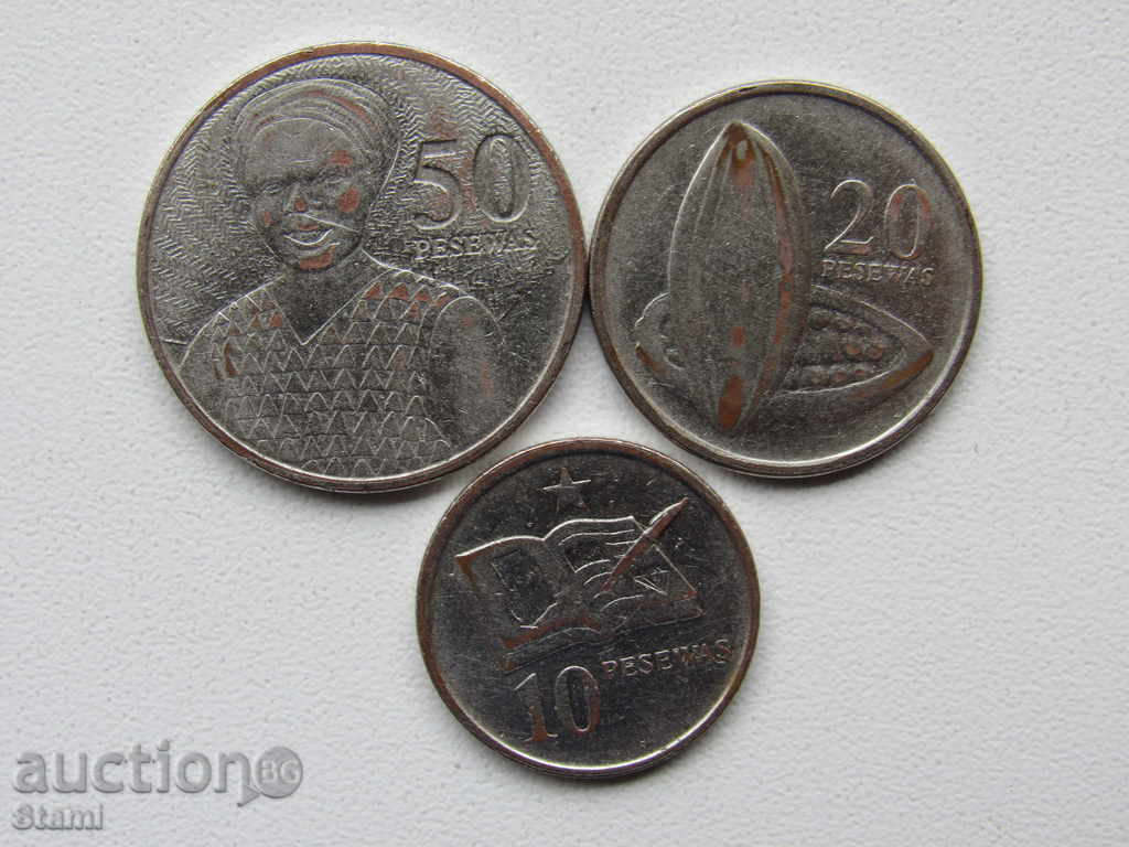Γκάνα-μερίδιο 10,20 και 50 pesevas, 2007. Με νέα τιμή