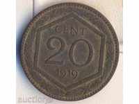 Italia 20 chentizimi 1919