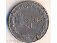 Italy 1 pound 1922 year