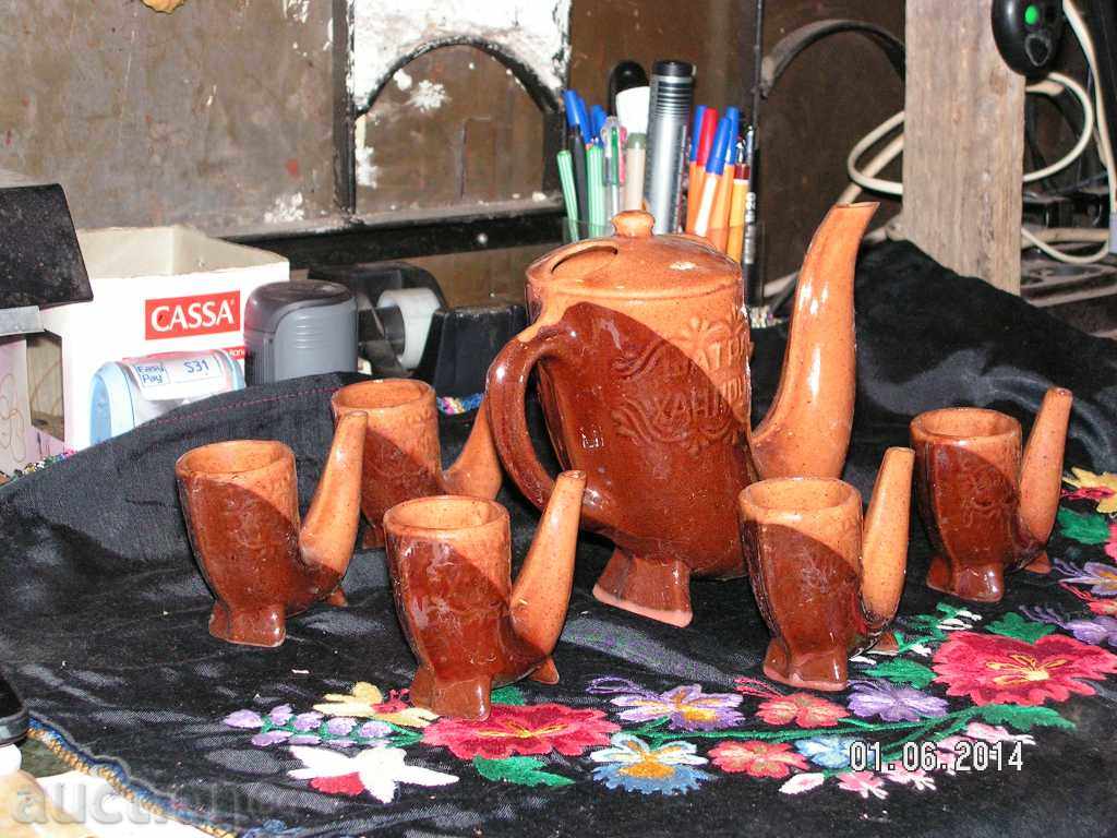3194. STAR SERVICE brandy ceramica glazurată Shatra Han Krum