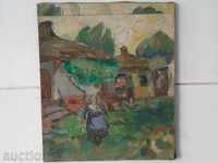 Old Picture Rural Landscape (oil paints, canvas) / M.Minkov