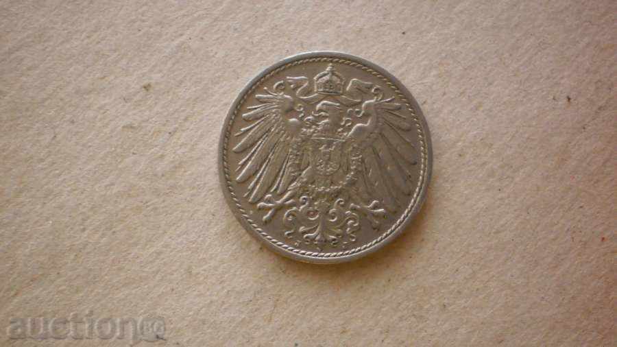 Монета  10   ПФЕНИГA   1911J  ГЕРМАНИЯ с цена € 2.05 | 4.01 лв.