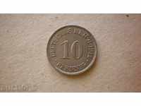 Монета  10   ПФЕНИГA   1911J  ГЕРМАНИЯ